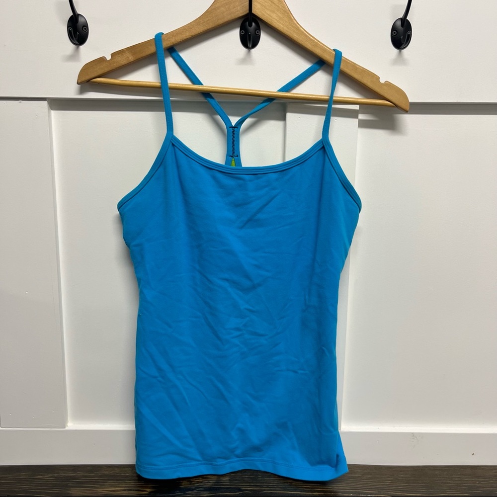 Lululemon blue power‎ Y tank size 8